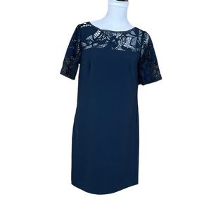 EUC Ann Taylor Crochet Yoke Shift Dress (GMH)